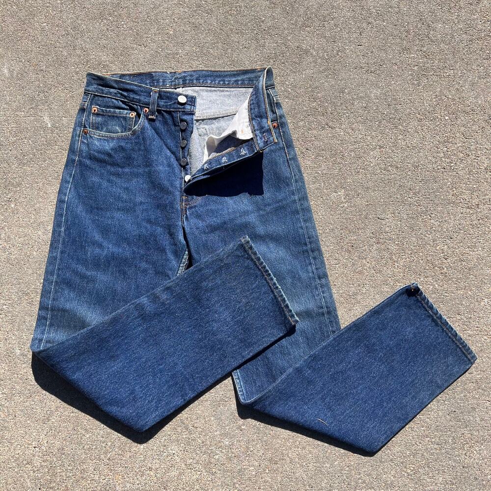 Vintage 80s Levi’s 501XX jeans button fly original fit straight leg 32x34